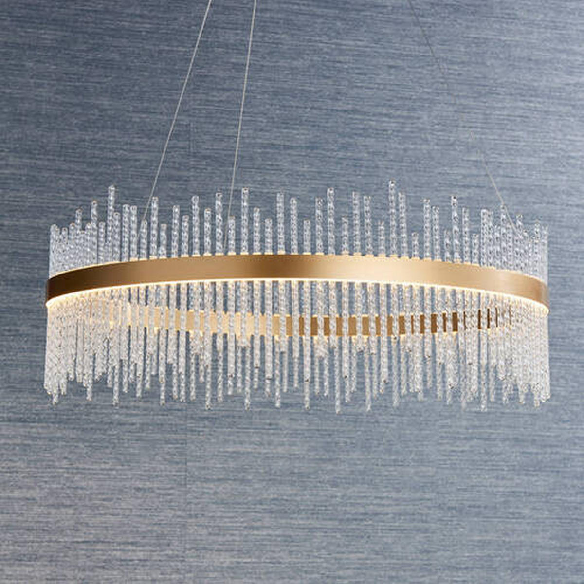 LED-HÄNGELEUCHTE 70/120 cm  - Bronzefarben/Nickelfarben, KONVENTIONELL, Glas/Kunststoff (70/120cm) - ENDON