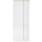 GARDEROBENSCHRANK Bari  in 78/202/38 cm  - Silberfarben/Schwarz, Design, Holzwerkstoff/Kunststoff (78/202/38cm) - Xora