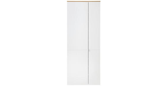 GARDEROBENSCHRANK Bari  in 78/202/38 cm  - Silberfarben/Schwarz, Design, Holzwerkstoff/Kunststoff (78/202/38cm) - Xora