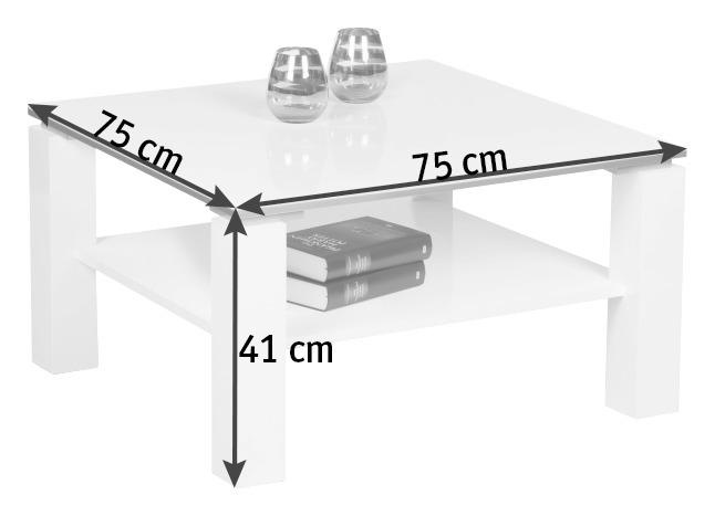 KLUB STOLIĆ bijela  drvni materijal  - bijela, Design, drvni materijal (75/75/41cm) - Ti'me