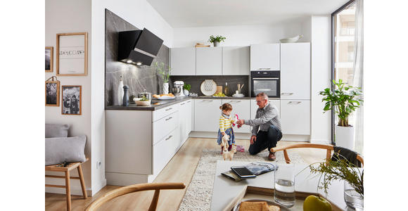 EINBAUKÜCHE   - Grau, Design, Holzwerkstoff - Novel