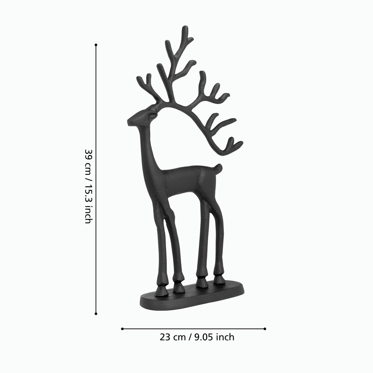 DEKOHIRSCH - Schwarz, LIFESTYLE, Metall (23cm)