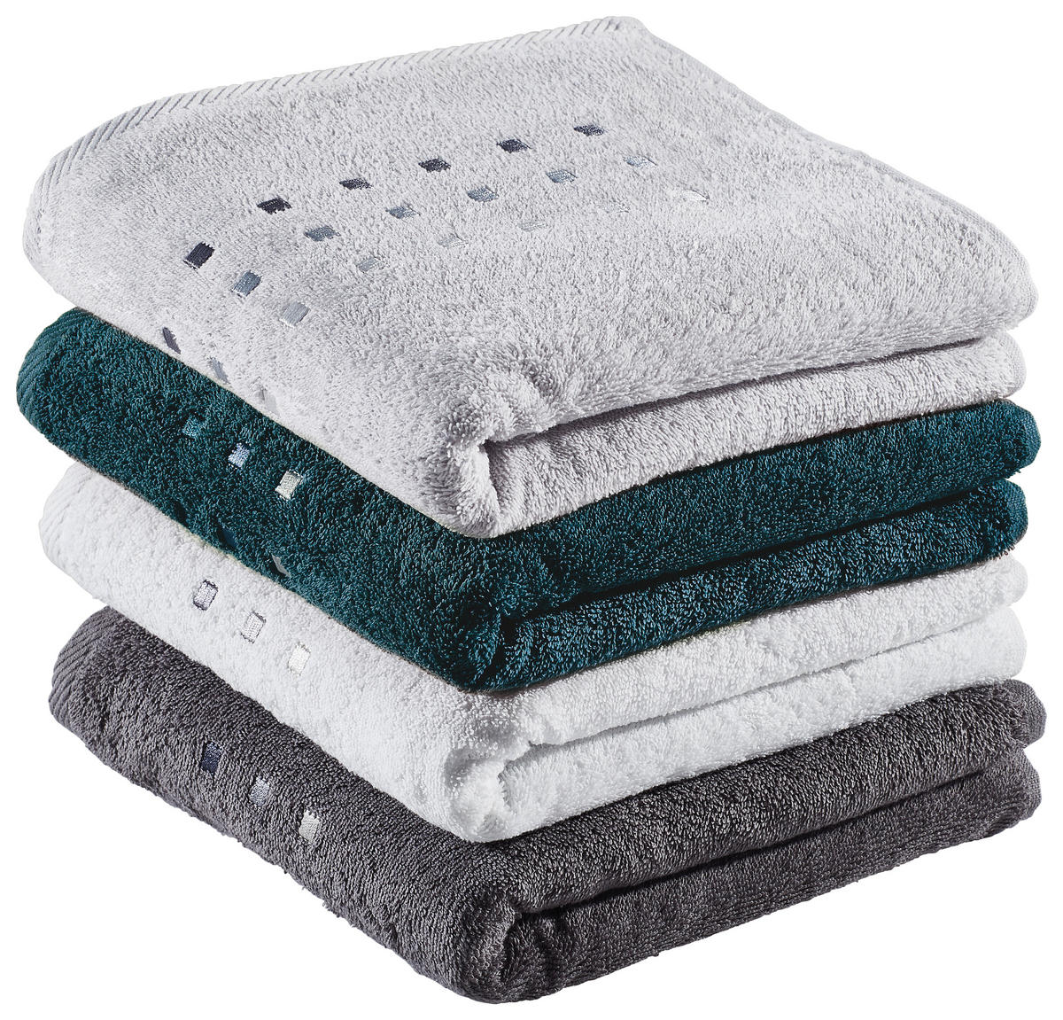 HANDTUCH Quattro Petrol  - Petrol, Basics, Textil (50/100cm) - Esposa