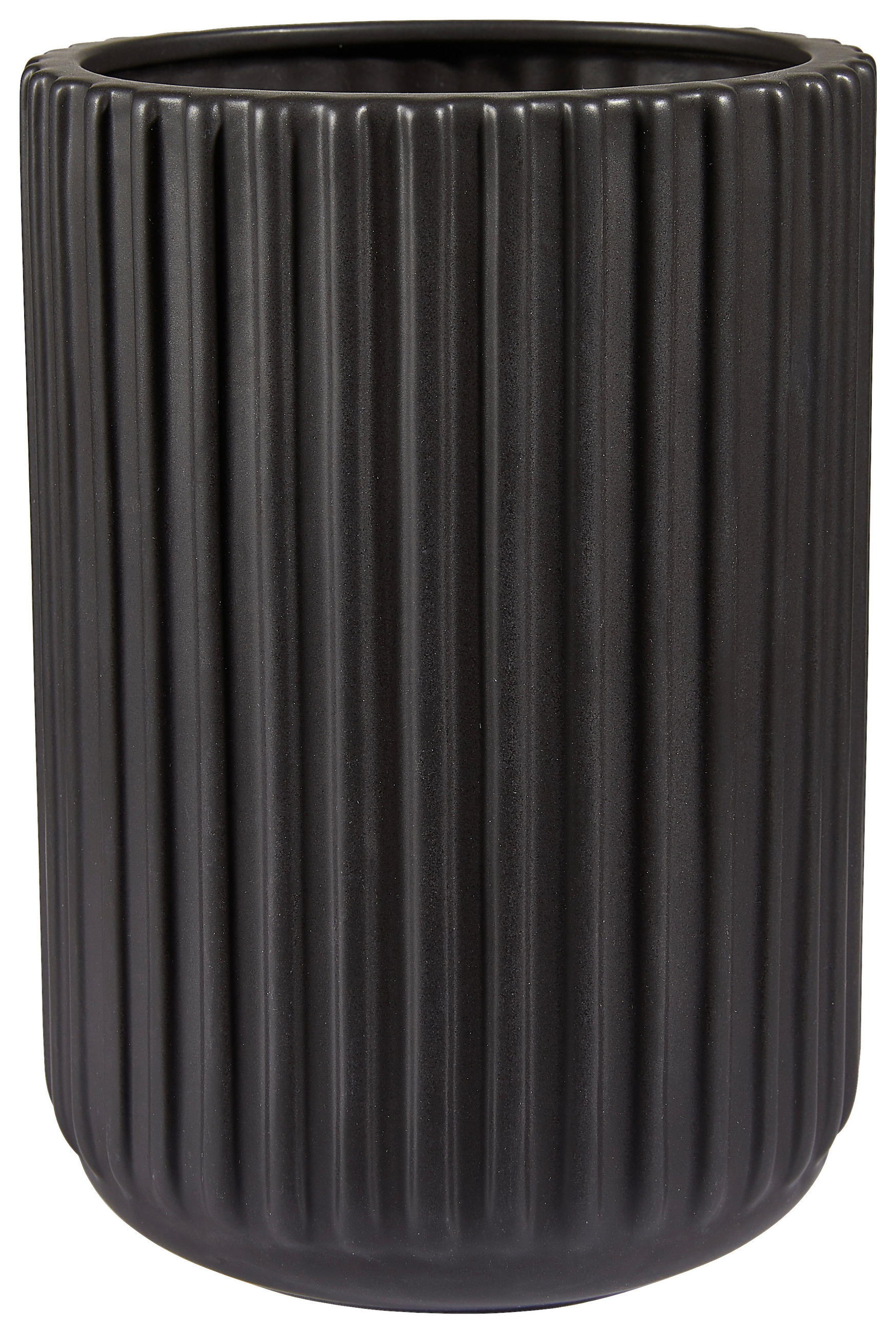VASE 20 cm  - Schwarz, Trend, Keramik (14/21cm) - Novel