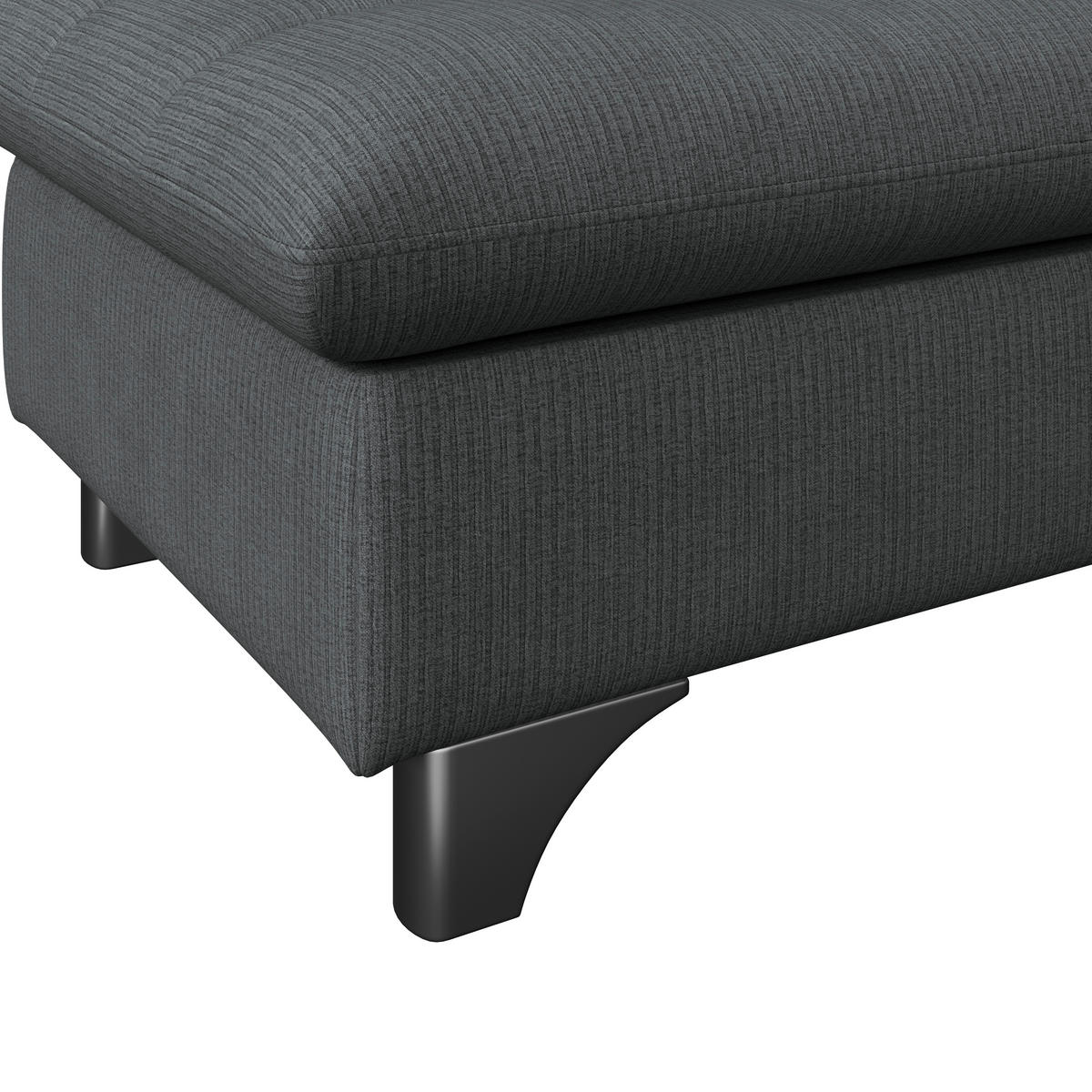 HOCKER Chenille Graphitfarben  - Chromfarben/Graphitfarben, KONVENTIONELL, Textil/Metall (108/46/108cm) - Livetastic