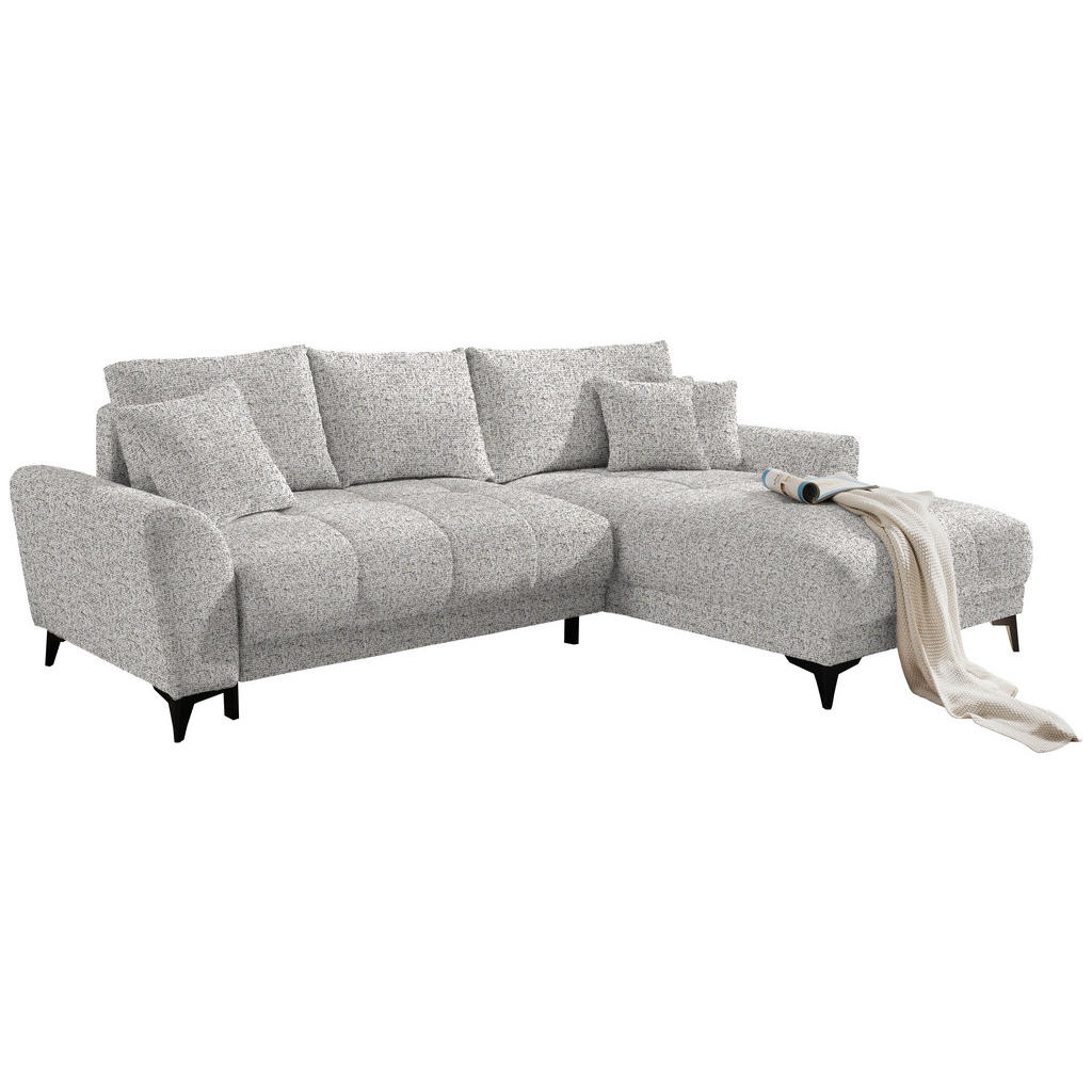 Thumbnail - Mid.you Ecksofa, Greige, Textil, L-Form, einmalig seitenverkehrt montierbar, 281x189 cm, Schlafen auf Sitzhöhe, Rücken e...