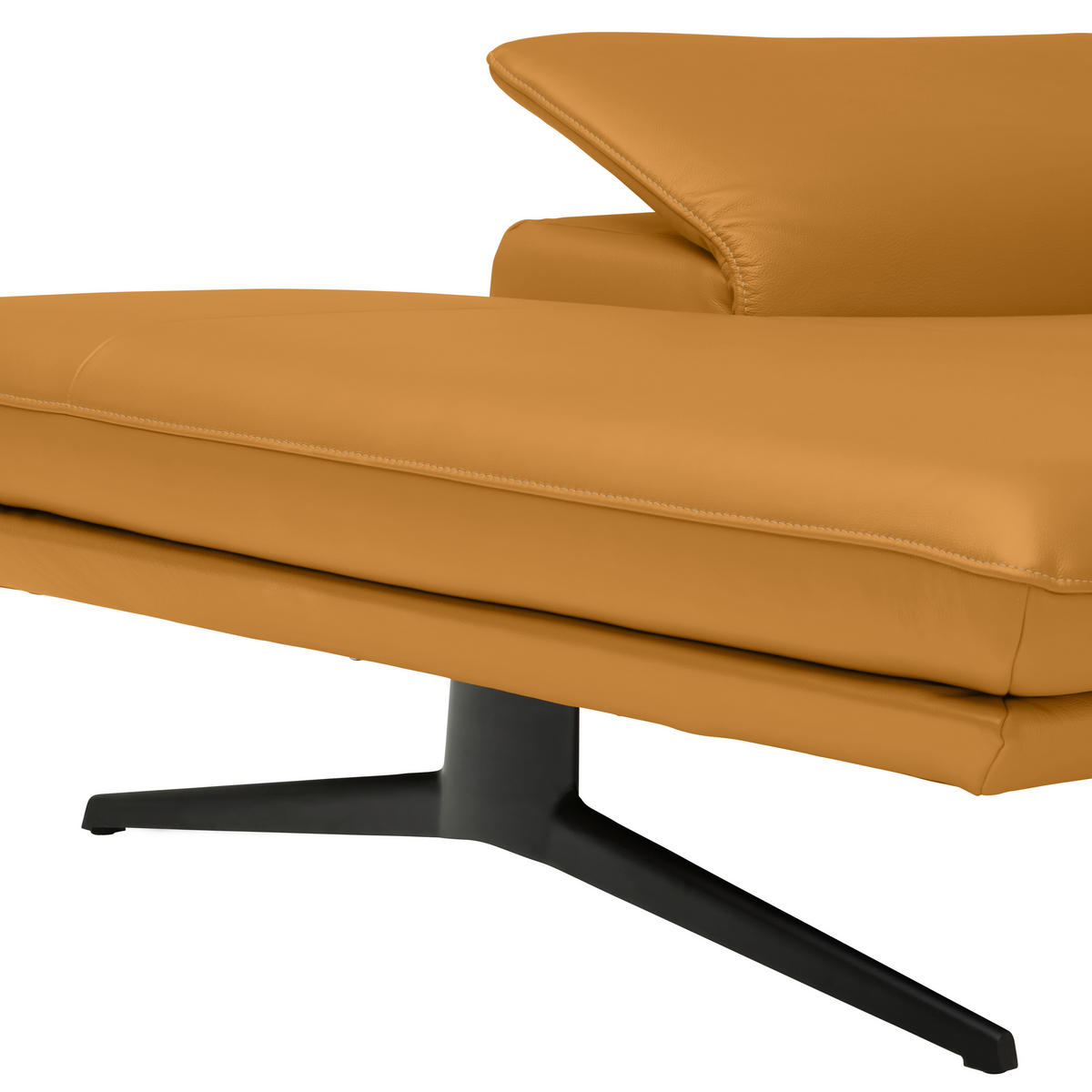 ECKSOFA in Echtleder Goldfarben  - Beige/Goldfarben, Design, Leder/Metall (150/242cm) - Koinor