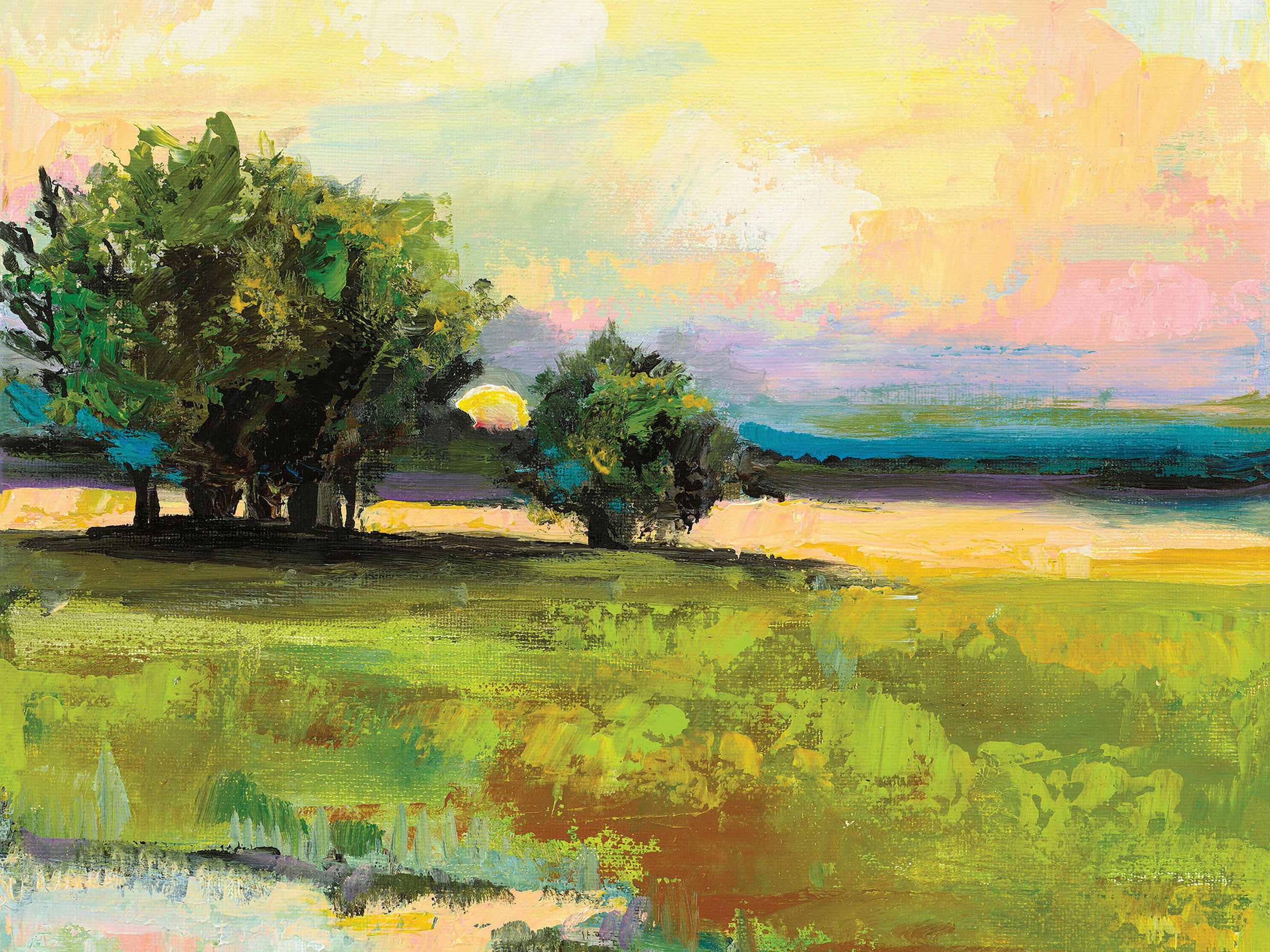 KEILRAHMENBILD Landschaft & Natur  - Multicolor, Natur, Holz/Papier (60/80/3cm) - Euroart