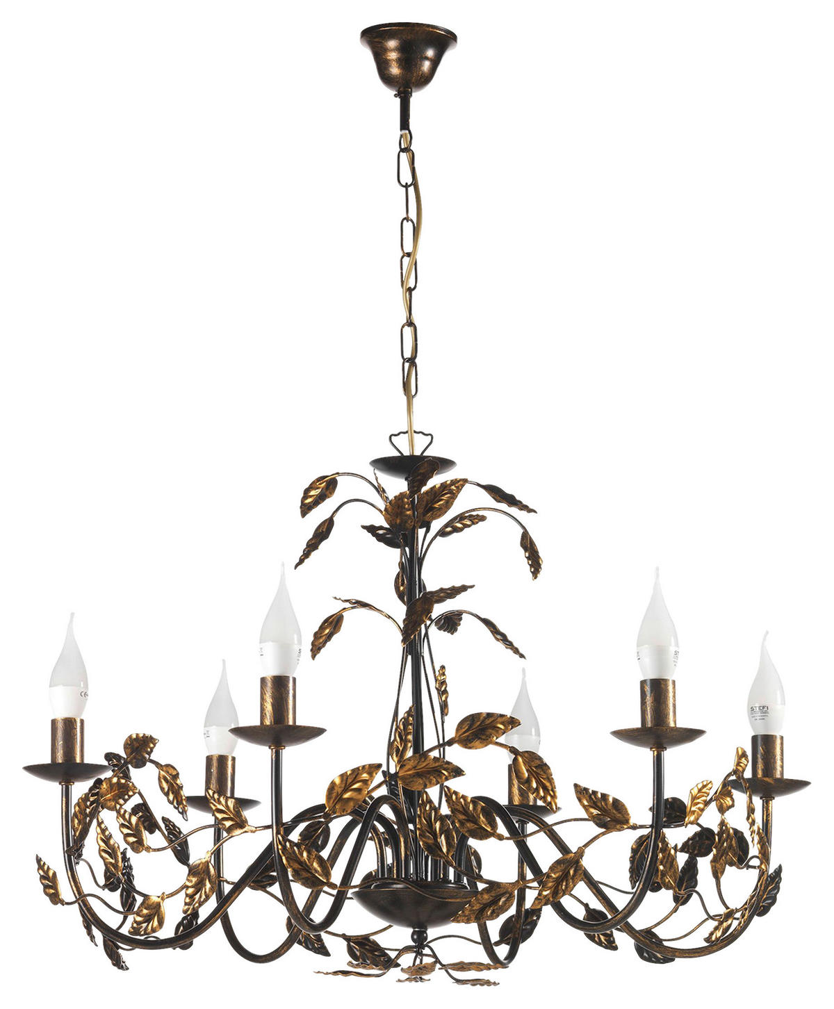 KRONLEUCHTER 70/70/110 cm   - Bronzefarben, Basics, Metall (70/70/110cm)