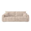 SCHLAFSOFA Webstoff Creme  - Creme/Schwarz, Modern, Holz/Textil (245/74-90/104cm) - MID.YOU