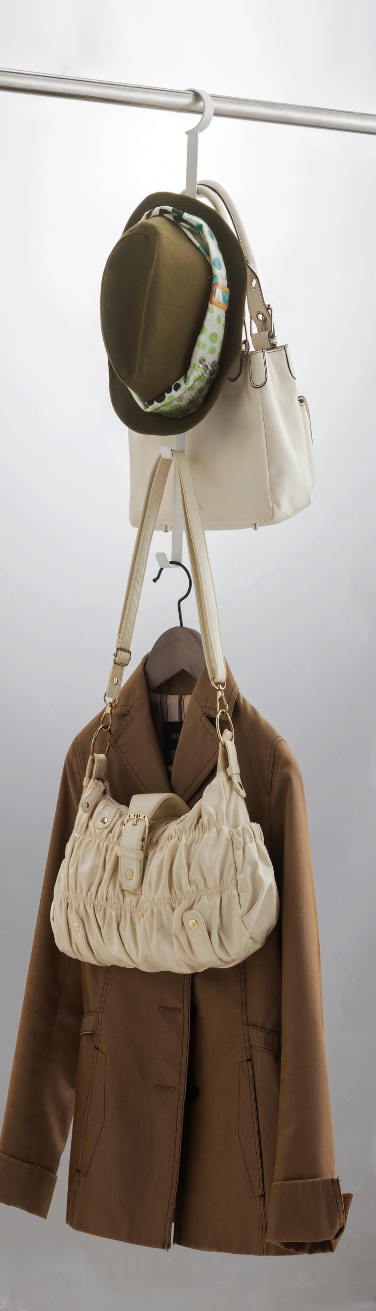 TASCHENHALTER - Weiss, Basics, Metall (5/6/54cm)