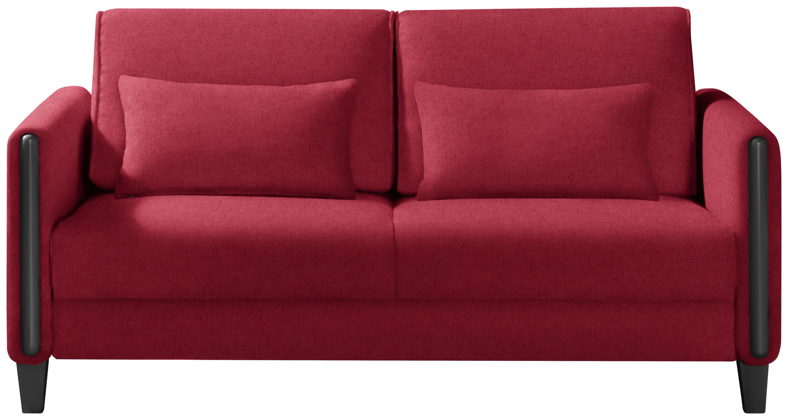 SCHLAFSOFA in Holz, Textil Rot, Schwarz  - Rot/Schwarz, Design, Holz/Textil (174/88/104cm) - Niels Andersson