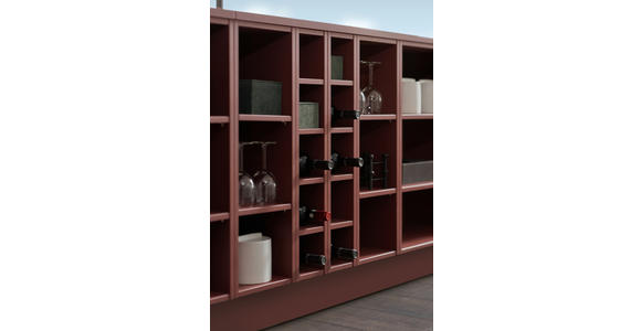EINBAUKÜCHE - Rot/Grau, Basics, Holzwerkstoff - Dieter Knoll