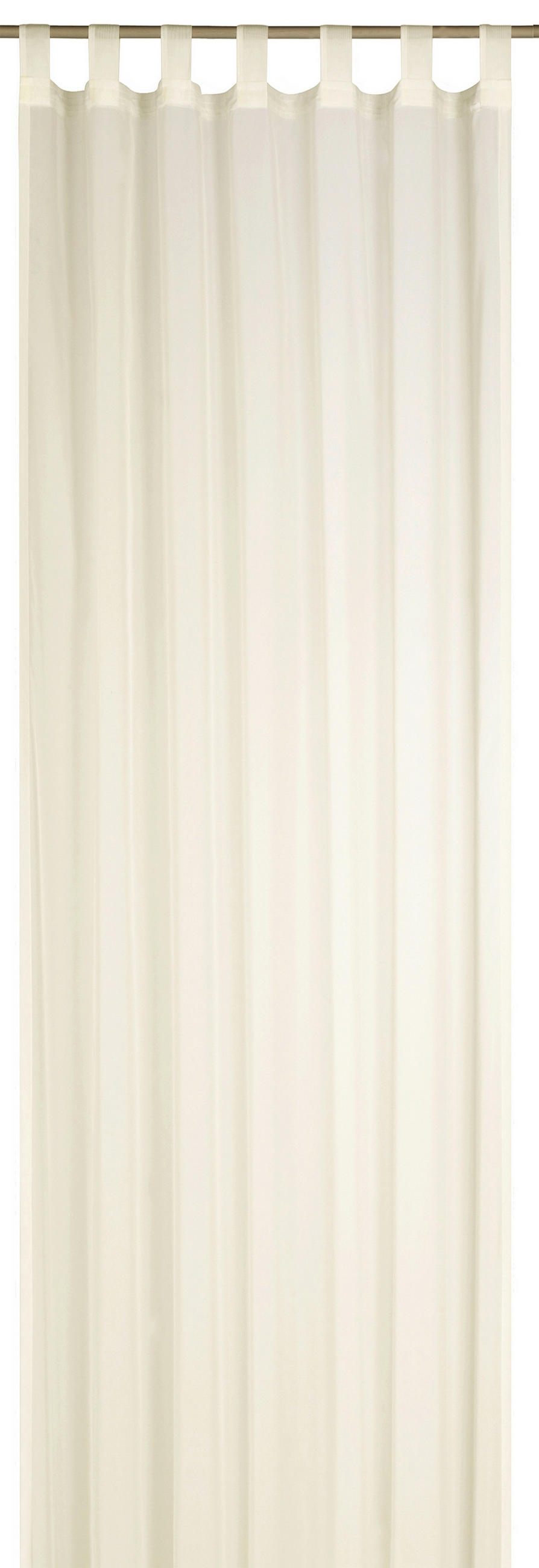 SCHLAUFENSCHAL  transparent   140/300 cm 2 Stück  - Beige/Creme, Basics, Textil (140/300cm)