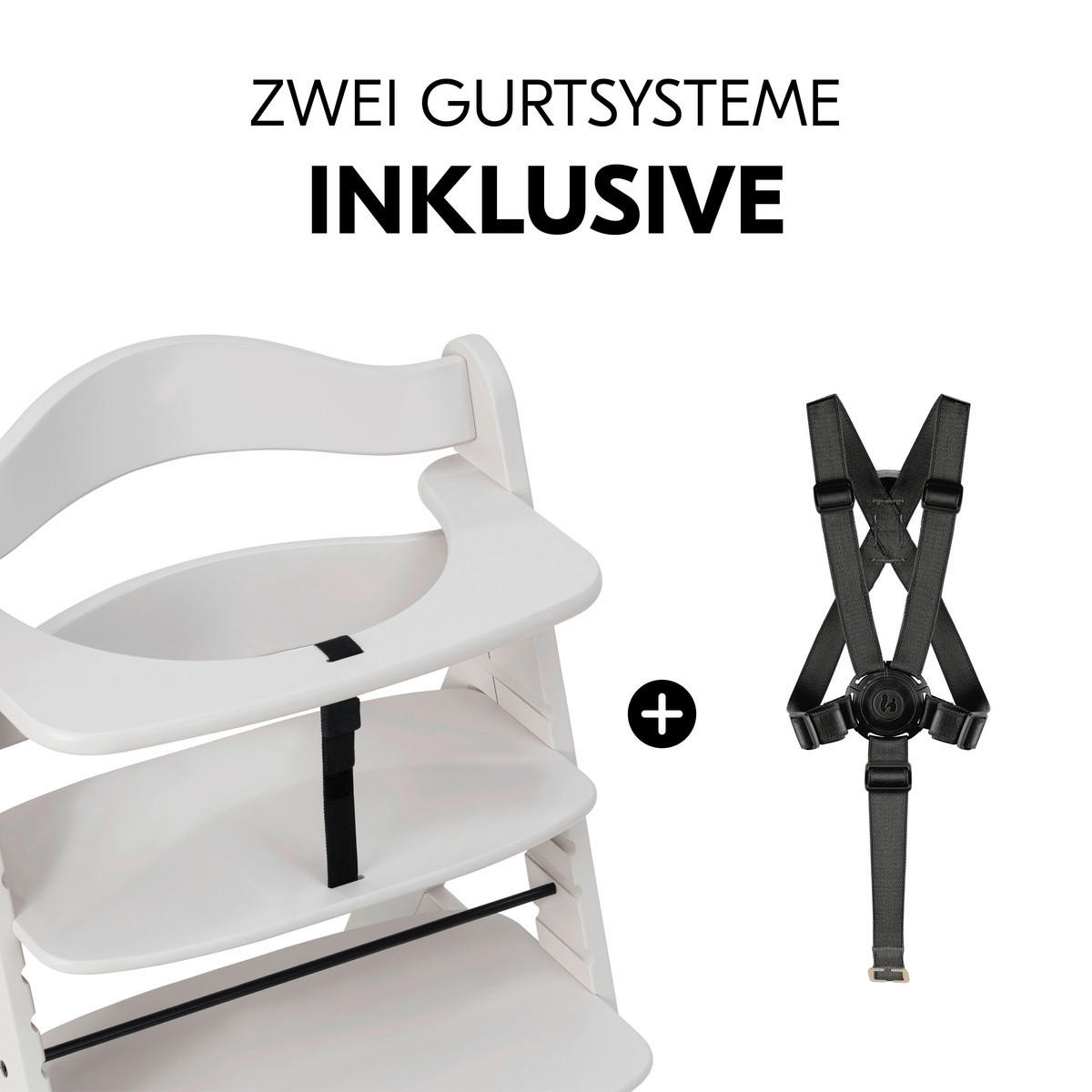 HOCHSTUHL ALPHA + Creme  - Creme, Basics, Holz (56/77/48cm) - Hauck