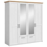 DREHTÜRENSCHRANK  in Lärchefarben, Eiche Artisan  - Silberfarben/Lärchefarben, ROMANTIK / LANDHAUS, Holzwerkstoff/Kunststoff (188/200/61cm) - Livetastic