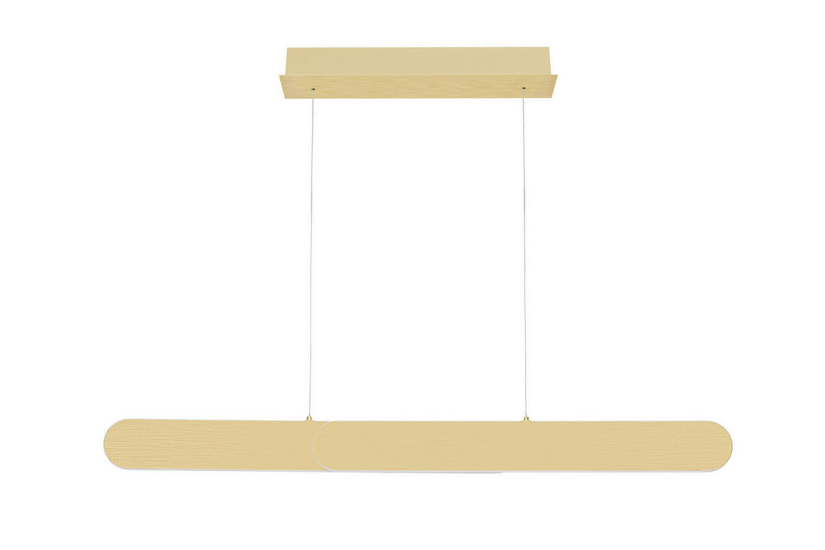 ZÁVESNÉ LED SVIETIDLO, 115/7,5/150 cm  - mosadzná, Design, kov (115/7,5/150cm) - Dieter Knoll