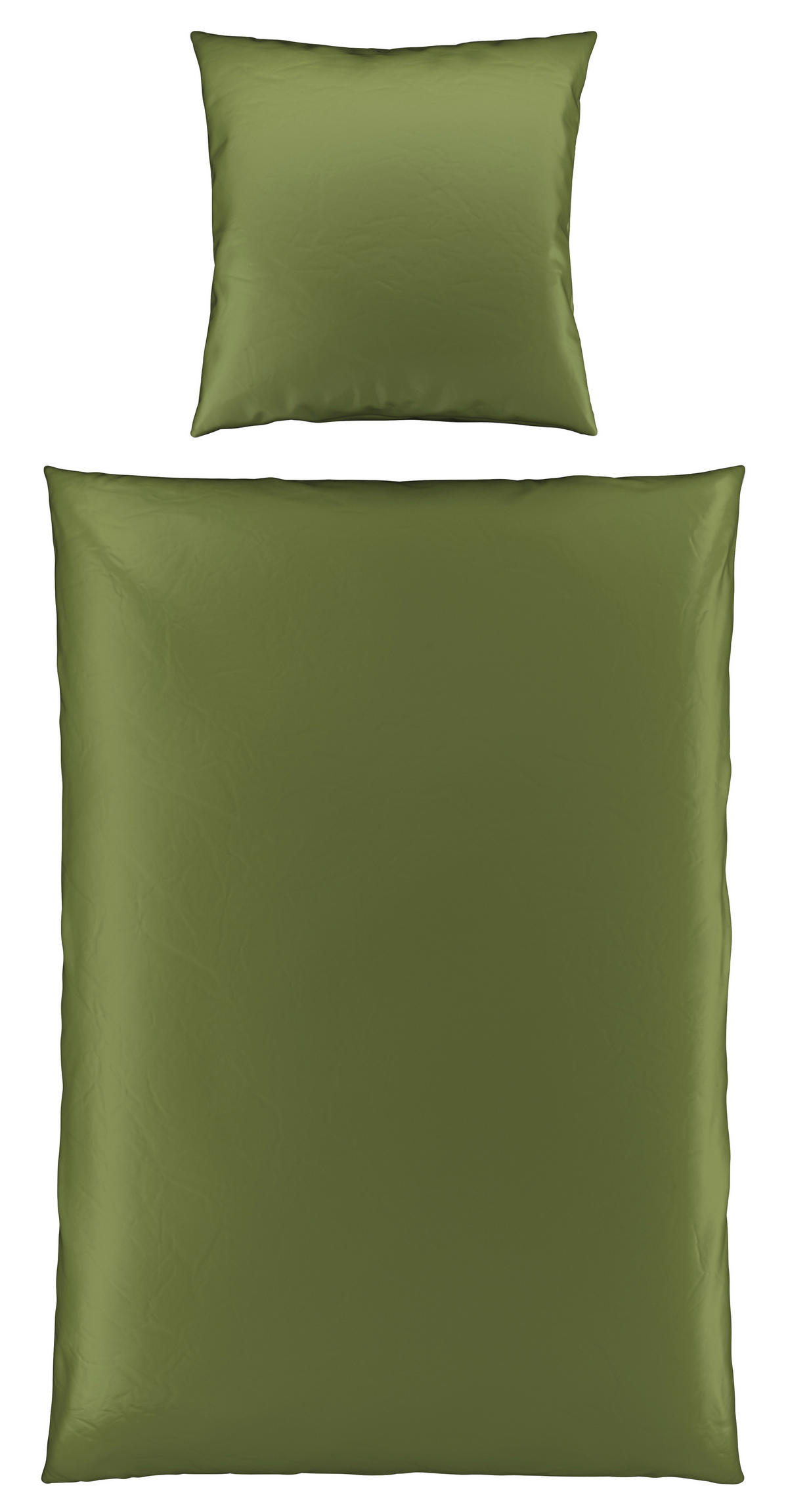 POVLEČENÍ, satén, tmavě zelená, 135/200 cm - tmavě zelená, Moderní, textil (135/200cm) - Novel