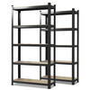 SCHWERLASTREGALSET Lakota  - Schwarz, Basics, Holzwerkstoff/Metall (75/150/30cm) - Floordirekt