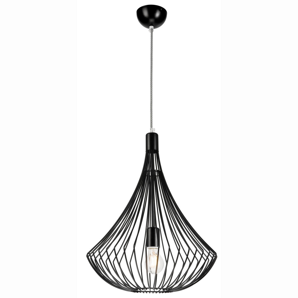 PENDELLEUCHTE 90/38/40 cm  - Schwarz, Design, Metall (90/38/40cm)