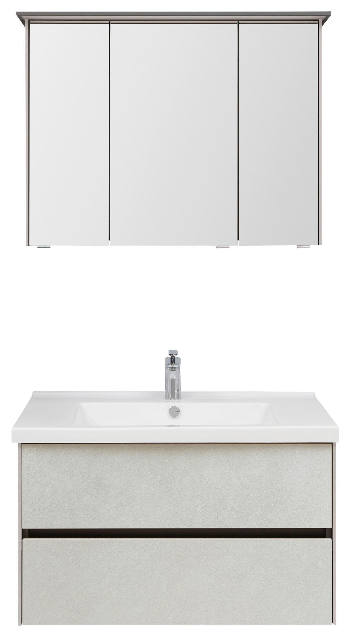 SPIEGELSCHRANK 92/71/17 cm  - Chromfarben/Eichefarben, Design, Glas/Holzwerkstoff (92/71/17cm) - Dieter Knoll