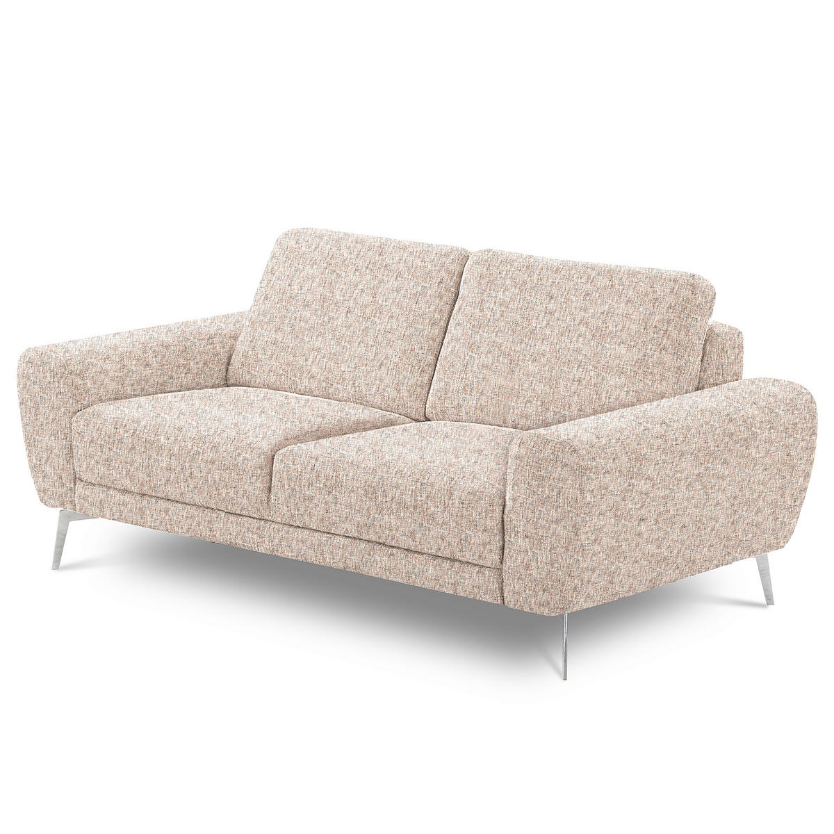 2-SITZER-SOFA Webstoff Blau, Gelb, Rot, Weiss  - Chromfarben/Blau, Design, Textil/Metall (157/85/92cm) - Livetastic