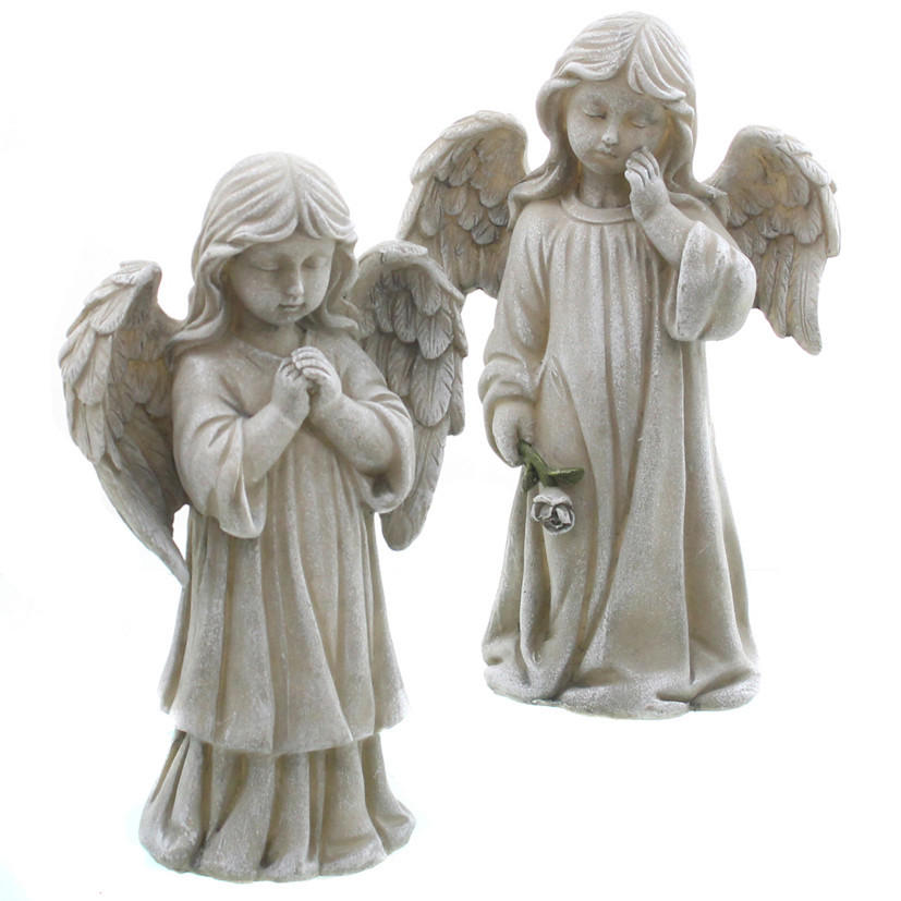 DEKOENGEL - Grau, LIFESTYLE, Kunststoff (15,5/9/24cm)