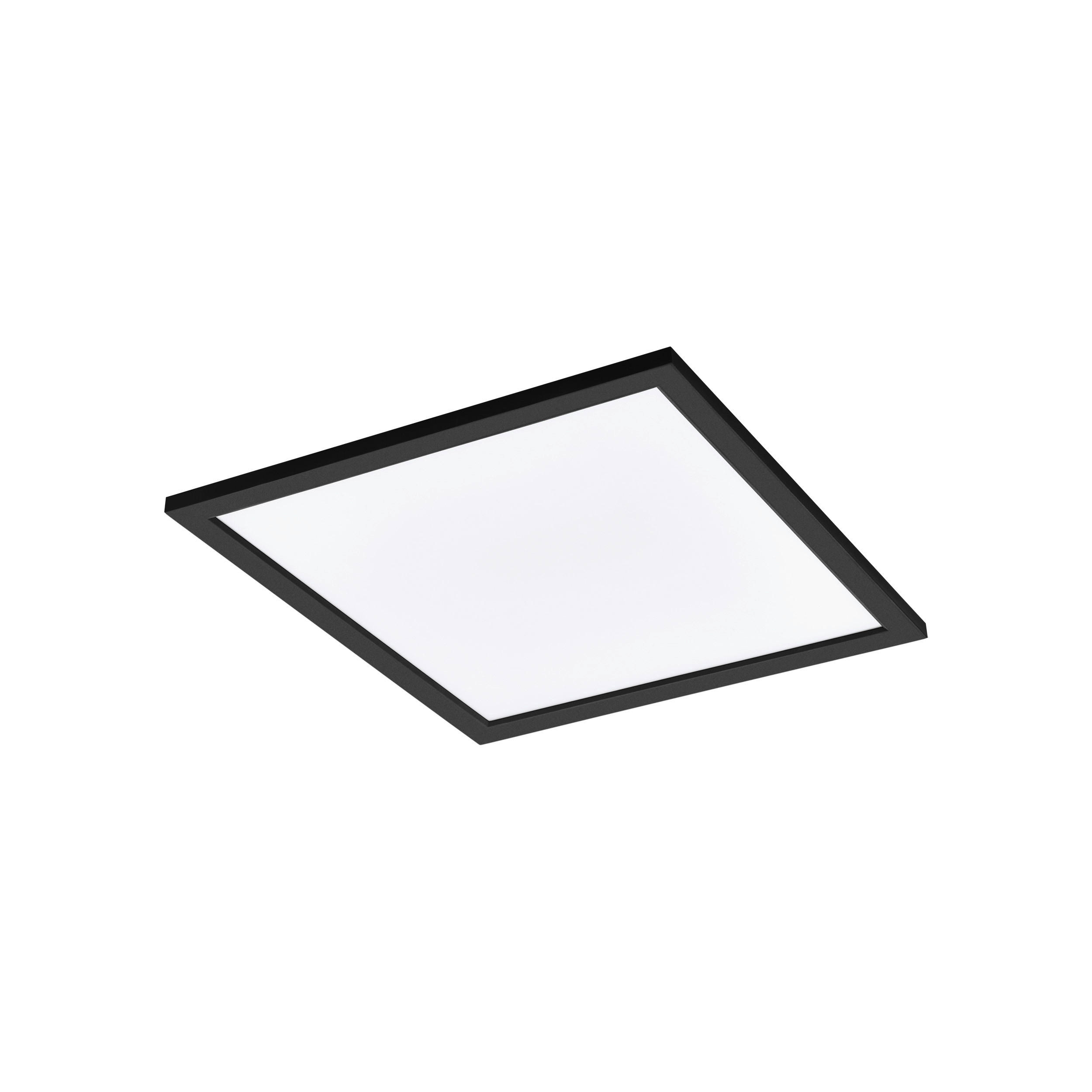 LED-DECKENLEUCHTE Salobrena-Z  Smart 45/45/5 cm   - Schwarz/Weiß, Basics, Kunststoff/Metall (45/45/5cm) - Eglo