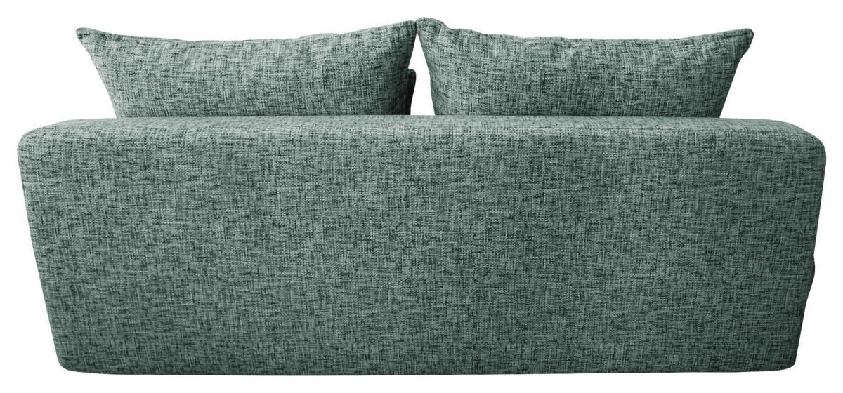 SCHLAFSOFA in Plüsch Grün  - Beige/Schwarz, Design, Kunststoff/Textil (214/96/105cm) - MID.YOU