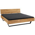 BALKENBETT 140/220 cm  in Wildeiche  - Wildeiche/Schwarz, Natur, Holz/Metall (140/220cm) - Linea Natura