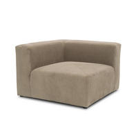 SOFAELEMENT in Cord, Mikrofaser Schlammfarben  - Schlammfarben/Schwarz, Design, Kunststoff/Textil (108/69/108cm) - MID.YOU