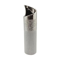 VASE  - Silberfarben, Basics, Keramik (10/10/39,5cm)