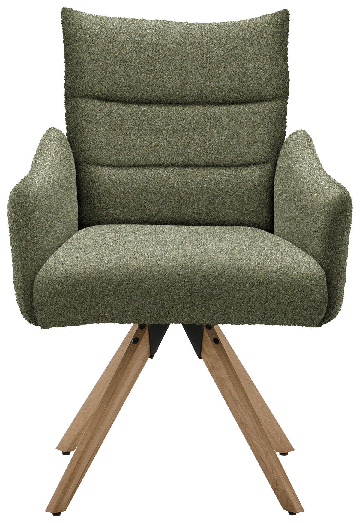 ARMLEHNSTUHL Jacquard  - Waldgrün/Eichefarben, Design, Holz/Textil (62/86/68cm) - Welnova