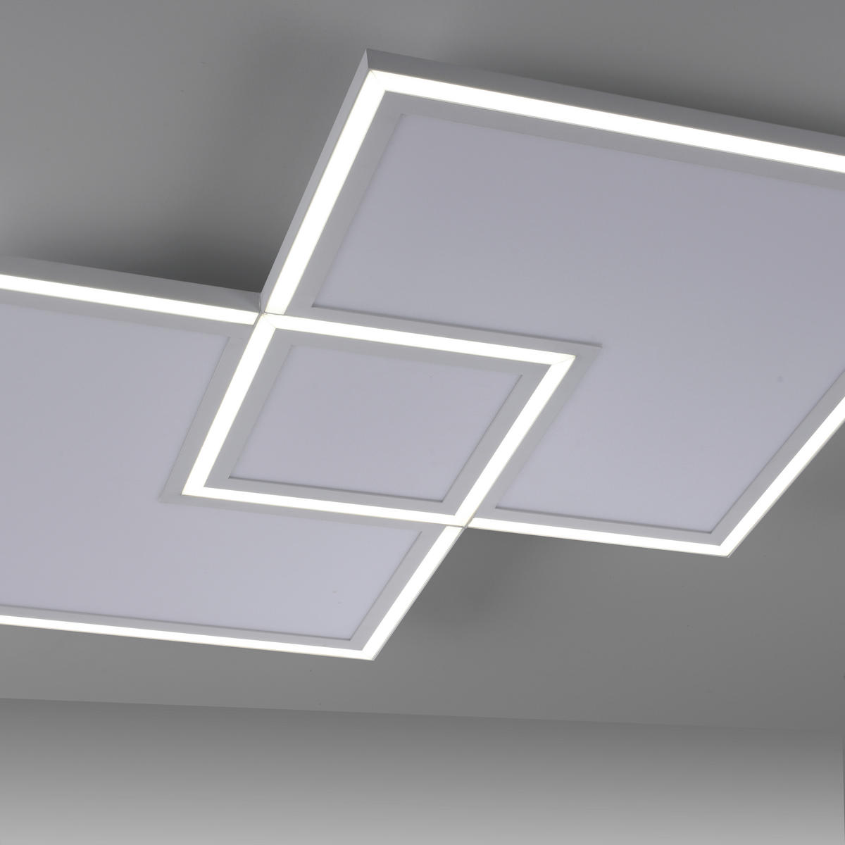 LED-DECKENLEUCHTE 51 W    67/67/5 cm  - Weiss, Trend, Kunststoff/Metall (67/67/5cm) - Novel