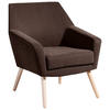 SESSEL in Velours Braun  - Buchefarben/Braun, Design, Holz/Textil (67/81/71cm) - Max Winzer