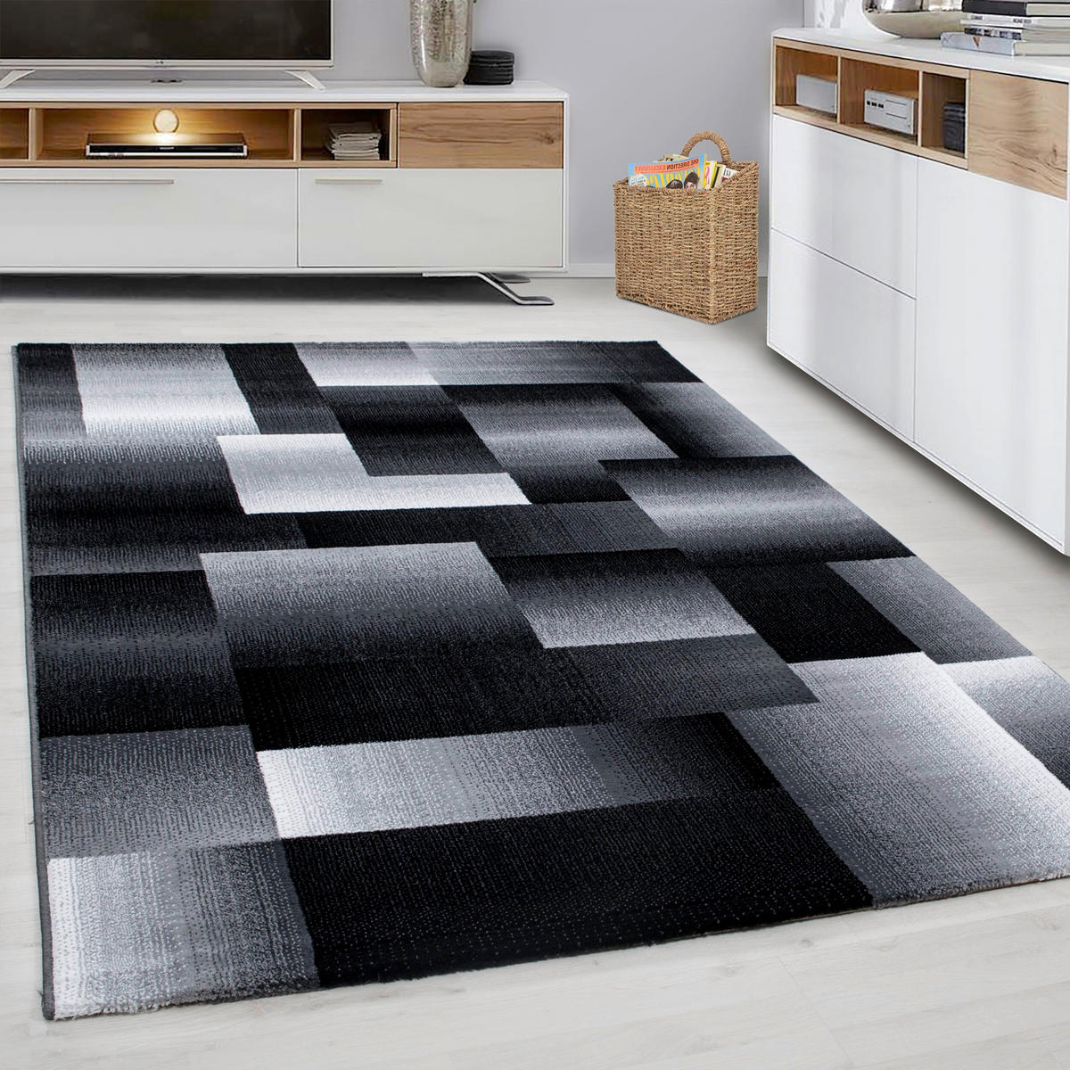 LÄUFER 80/300 cm Miami Schwarz  - Schwarz, Trend, Textil (80/300cm) - Ayyildiz 