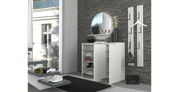 SCHUHSCHRANK  in 140/100/22 cm  - Schwarz/Grau, Design, Holzwerkstoff (140/100/22cm) - Xora