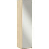 KLEIDERSCHRANK in Eichefarben  - Edelstahlfarben/Eichefarben, Design, Glas/Holzwerkstoff (51,3/213,6/59,3cm) - Cantus