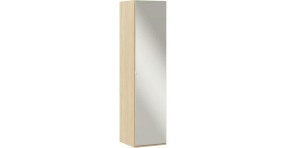 KLEIDERSCHRANK  in Eichefarben  - Edelstahlfarben/Eichefarben, Design, Glas/Holzwerkstoff (51,3/213,6/59,3cm) - Cantus