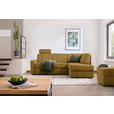 ECKSOFA in Webstoff Dunkelgelb 224/165 cm - Dunkelgelb/Schwarz, KONVENTIONELL, Kunststoff/Textil (224/165cm) - Xora