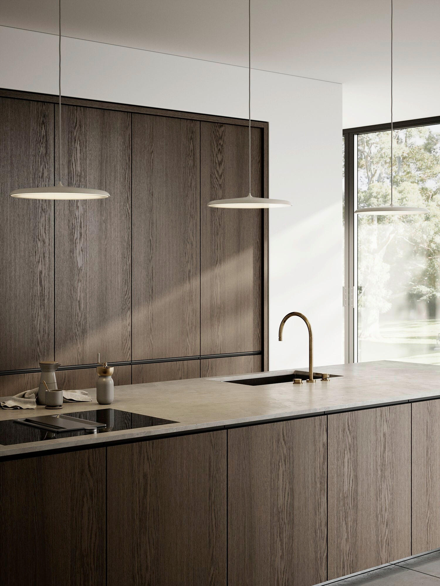 LED-HÄNGELEUCHTE 40/6 cm   - Beige, Design, Metall (40/6cm) - Nordlux