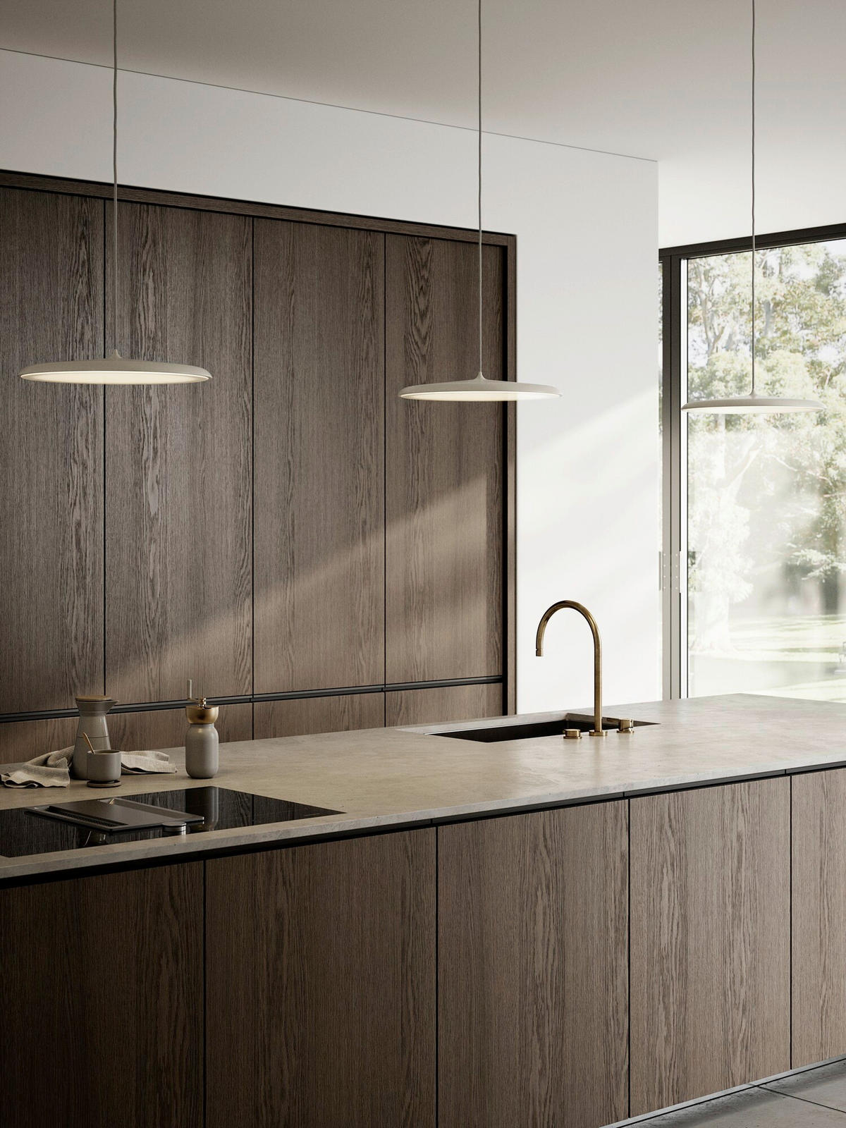LED-HÄNGELEUCHTE 40/6 cm   - Beige, Design, Metall (40/6cm) - Nordlux