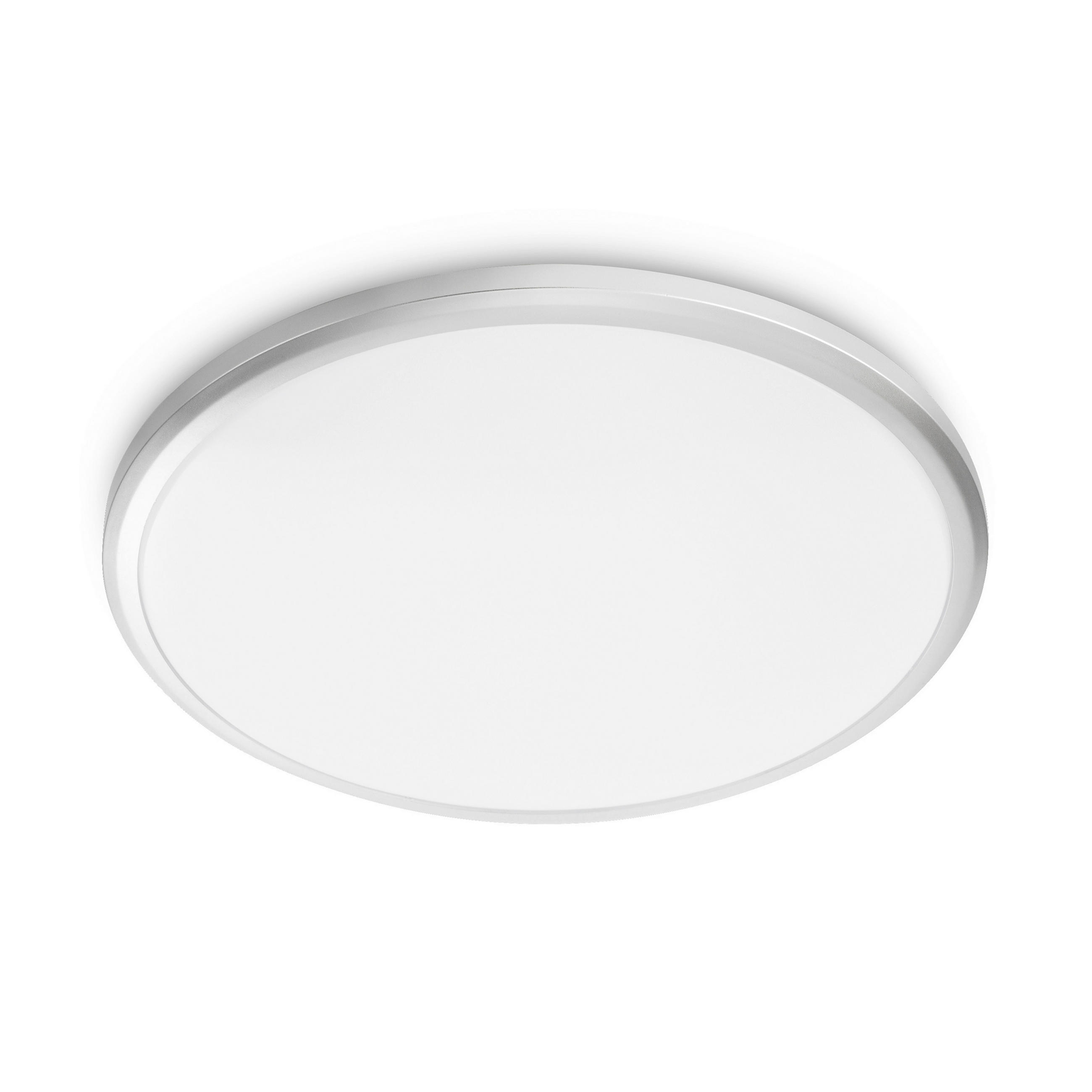 DECKENLEUCHTE 28,7/6,5 cm   - Silberfarben, KONVENTIONELL, Kunststoff (28,7/6,5cm) - Philips