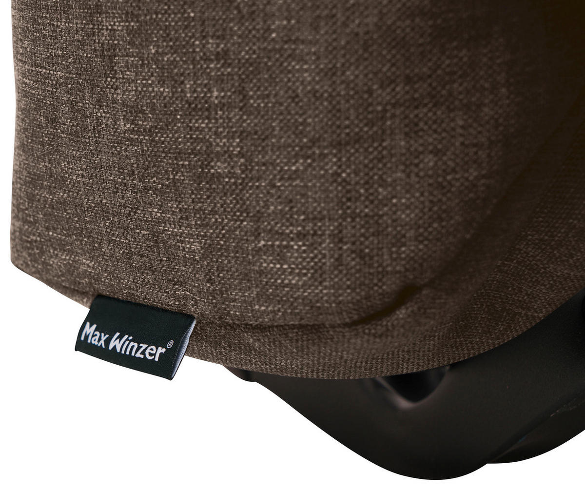 SCHLAFSOFA in Textil Braun  - Schwarz/Braun, Design, Textil/Metall (145/84/100cm) - Max Winzer