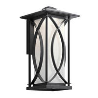 VONKAJŠIE NÁSTENNÉ SVIETIDLO, 20/21/38 cm - čierna, Konventionell, kov/sklo (20/21/38cm) - Elstead Lighting