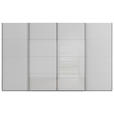 SCHWEBETÜRENSCHRANK 361/235/68 cm 4-türig Grau  - Chromfarben/Grau, KONVENTIONELL, Glas/Holzwerkstoff (361/235/68cm) - Novel