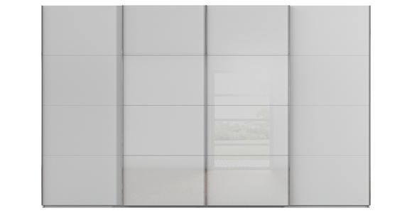 SCHWEBETÜRENSCHRANK 361/235/68 cm 4-türig Grau - Chromfarben/Grau, KONVENTIONELL, Glas/Holzwerkstoff (361/235/68cm) - Novel
