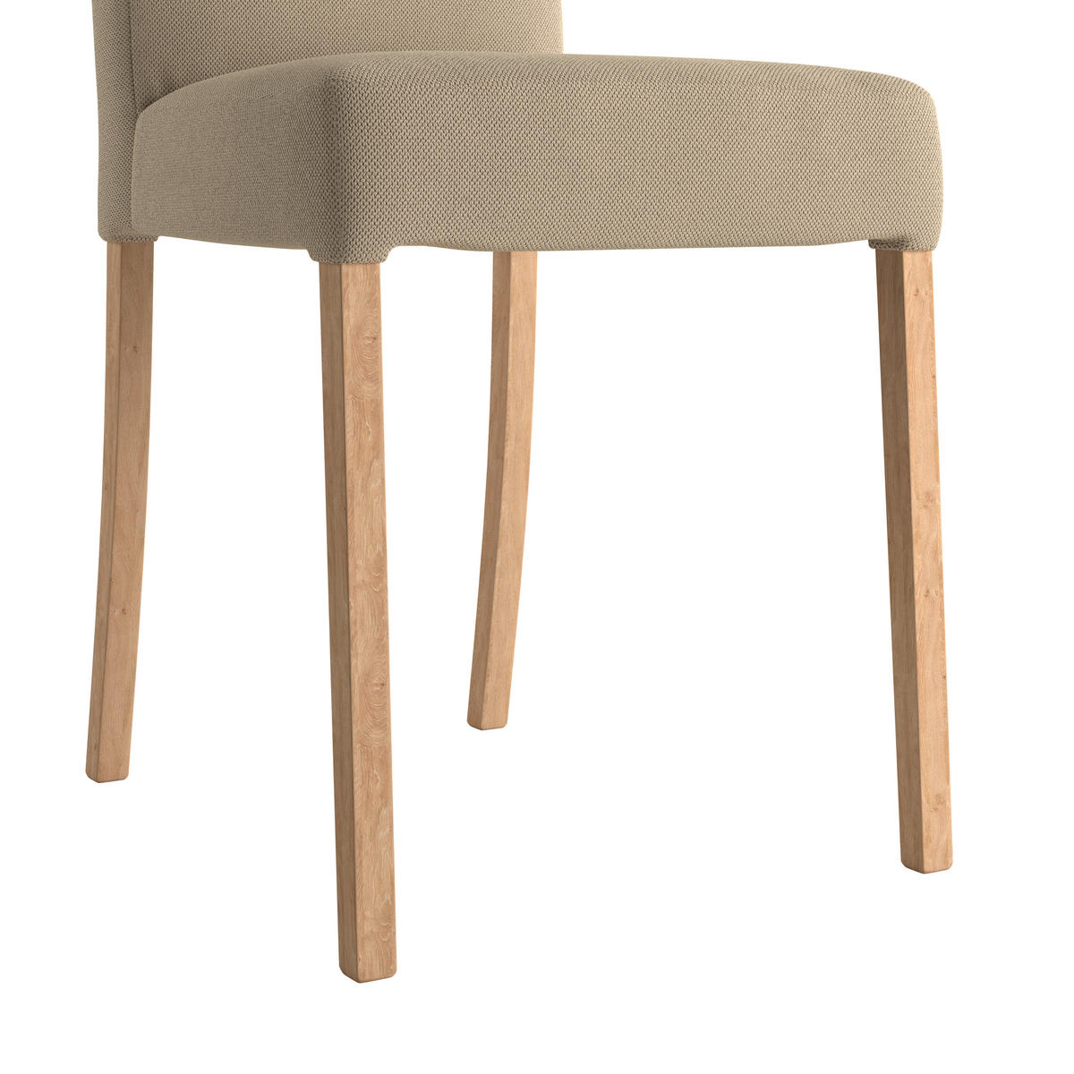 STUHL - Eichefarben/Beige, KONVENTIONELL, Holz/Textil (43/91/58cm) - Livetastic