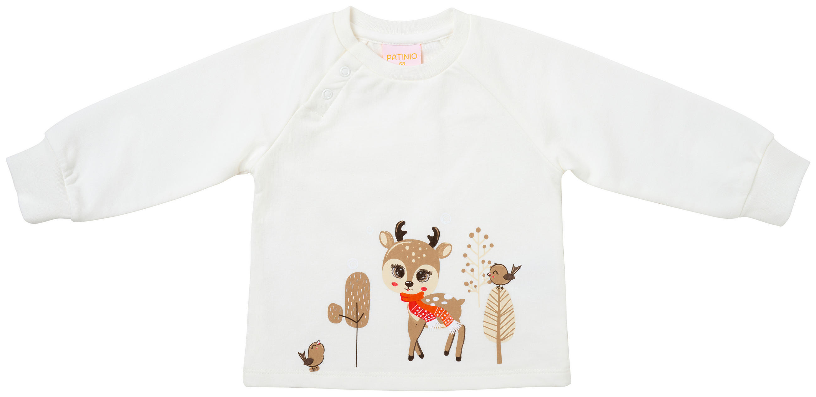 BABYTRÖJA DEER GIRLS  - naturfärgad, Trend, textil (80null) - Patinio