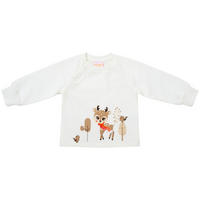 BABYTRÖJA DEER GIRLS  - naturfärgad, Trend, textil (80null) - Patinio